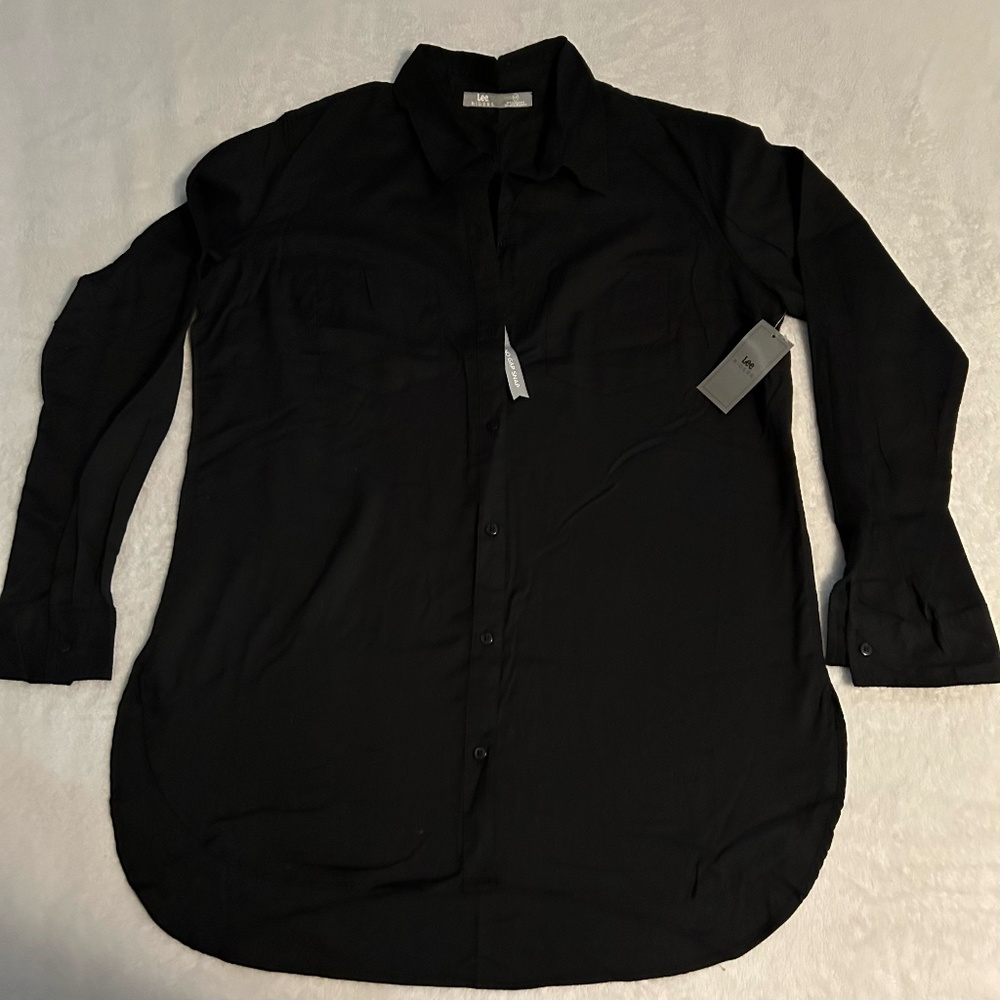 Lee Rider Black Soot Button Down Shirt NEW -  Size L